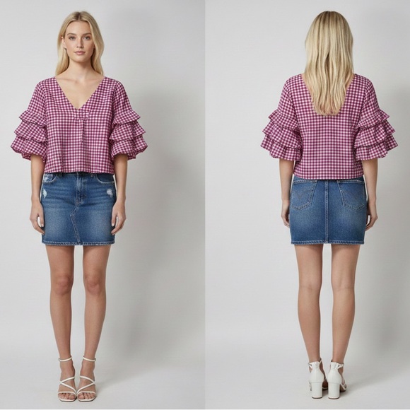 Zara cotton pink and white blouse - Picture 2 of 5